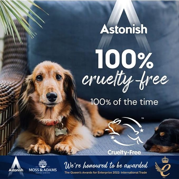 Astonish 750ml Streak-Free White Jasmine & Basil Foaming Bathroom Cleaner Spray Bottles, 2 Pack – Deep Clean Soap Scum, Watermarks & Limescale – Vegan, Cruelty-Free Household Cleaning Supplies