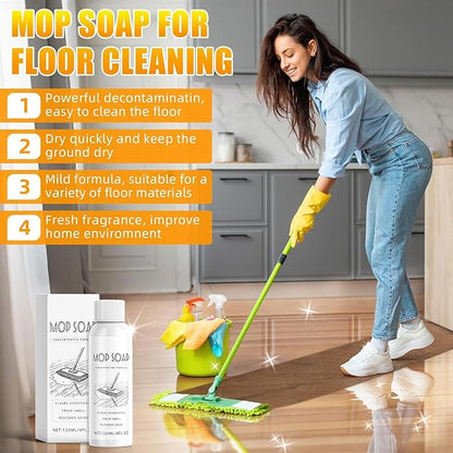CandyTune Mop Soap for Floor Cleaning: 4PCS Fresh Scented Mop Soap, Floor Cleaner for Mopping - Multi-purpose Mop Soap Household Supplies Cleaner for Home, Bathroom 4oz