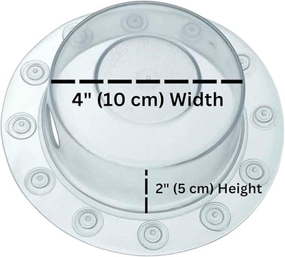 Mindful Design | Overflow Drain Cover for Tub | Best Gifts for Mom, Spa & Bath Accessories | Drain Block, Water Stopper Plug | Bath Essentials for Women | 4" Diameter, Clear