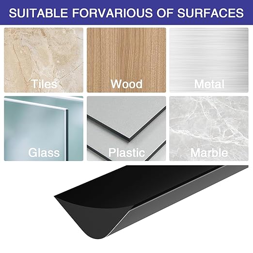 Flexible Molding Trim, Flexible Bendable Adhesive Caulking Strip, Molded Trim, Peel and Stick Home Decorative Edge for Bathroom, Kitchen, Floor, Wall (Black, 0.83in x 0.24in x 20ft)