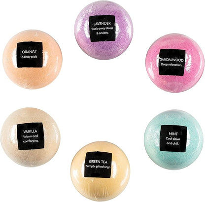 Sweet Dreams Aromatherapy Relaxing Bath Bomb Gift Set for Women - 6 Bomb Bath Fizzers at 4OZ or 113g per Bubble & Spa Bath Gifts
