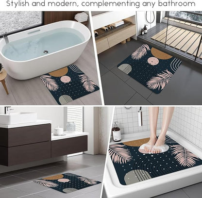 Bathtub Mat Non Slip, Bohemia Square Bath tub Mat Shower Floor Mat with Suction Cups for Adults Kids Elderly 21 X 21 Inch