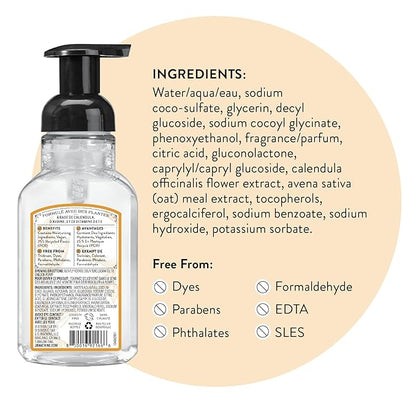 J.R. Watkins Foaming Hand Soap Pump with Dispenser, Moisturizing Hand Soap Foam, Alcohol-Free and Cruelty-Free, Use for Kitchen or Bathroom, Orange, 9 fl oz, 3 Pack