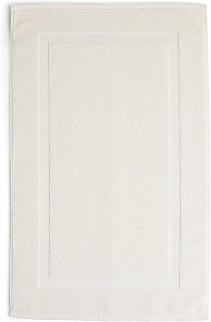 Preston Lane Douro Bath Mat – 100% Cotton, Plush & Absorbent Quick-Dry Bathroom Rug – Hotel-Quality Floor Mat for Shower or Tub, Made in Portugal, Alabaster