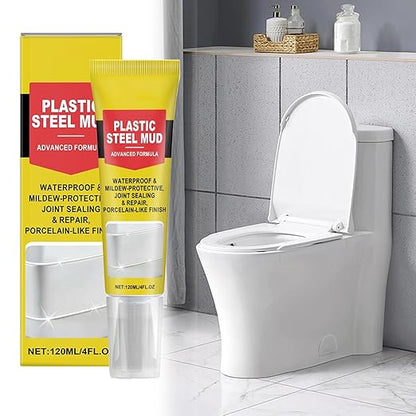 White Caulking Bathroom, 120ml Crack Proof Adhesive, Waterproof White Sealant, Silicone Material, Home Improvement Accessory with Scraper, for Kitchen Bathroom Shower Sink Basement Window