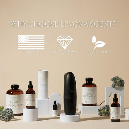 Levona Scent Essential Oil - Luxury Aroma for Home, Office, Hotel & Spa, Ideal for Humidifiers & Diffusers, Hotel Fragrance with Neroli, Orange & Melon - 120ml / 4 fl oz, Skyfall Showers