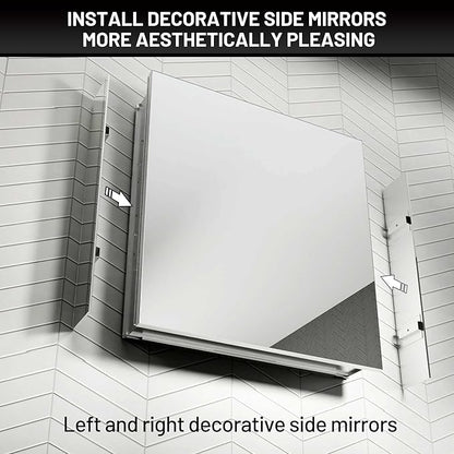 16 x 24 Medicine Cabinet Mirror for Bathroom,Assembly Required,Aluminum Alloy Frame,Recessed/Surface Mounted,Reversible L/R Door,Adjustable Shelves,Bathroom Medicine Cabinet with Mirror