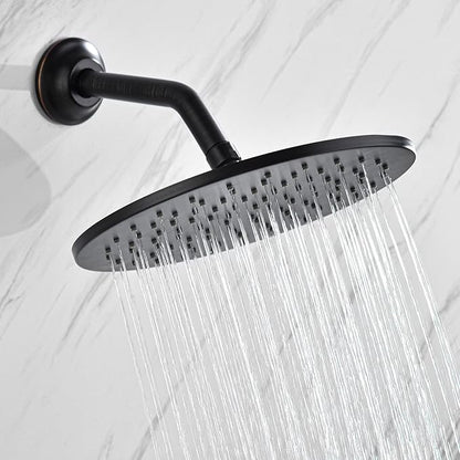 BESTILL Wall Mounted 8 Inch Shower Head Arm, Shower Arm and Flange Included, Oil Rubbed Bronze
