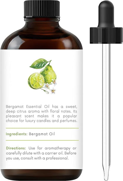 Handcraft Blends Bergamot Essential Oil – 1 Fl Oz – 100% Pure and Natural – Premium Grade Essential Oil for Diffuser and Aromatherapy, Skin, Massage, Candle and Soap Making Fragrance