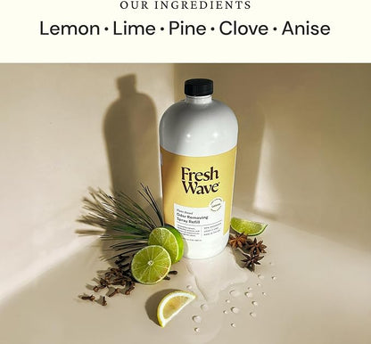 Fresh Wave Lemon Scent Odor Eliminator Spray & Air Freshener Refill, 32 fl. oz.
