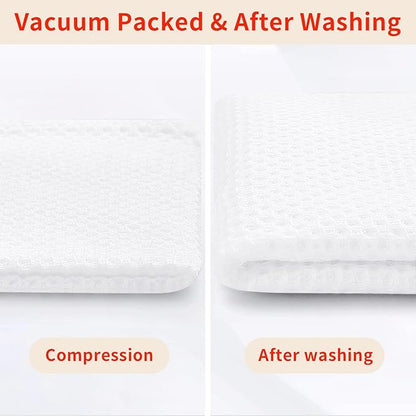 Homaxy 100% Cotton Waffle Weave Kitchen Dish Towels, Ultra Soft Absorbent Quick Drying Cleaning Towel, 13 x 28 Inches, 18-Pack, White
