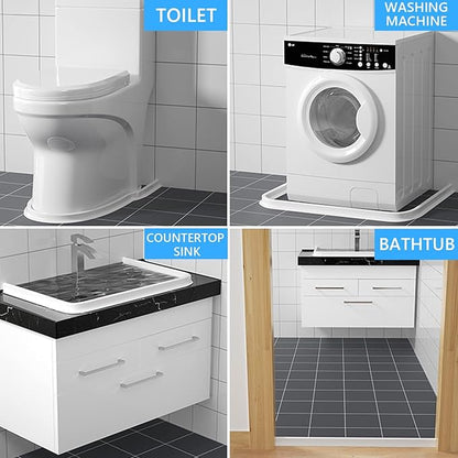 Duzzy 67 Inch Collapsible Shower Water Dam, Shower Threshold Water Stopper Barrier and Retention System and Keeps Water Inside Threshold Dry and Wet Separation, Suitable for Bathroom & Kitchen