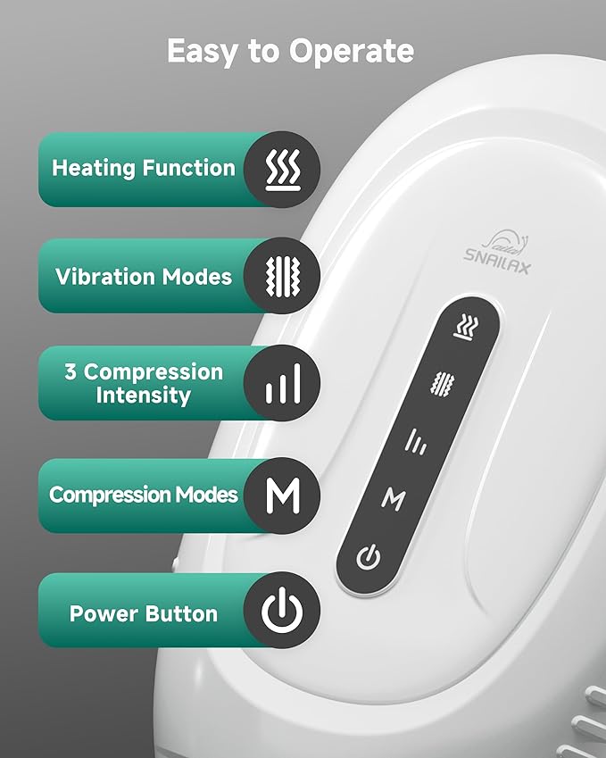 Snailax Cordless Hand Massager with Heat & Compression, Vibration and Rolling, 3 Modes & Intensities Heated Finger Wrist Massage for Arthritis and Carpal Tunnel, Hand Warmer Gifts for Women, Her