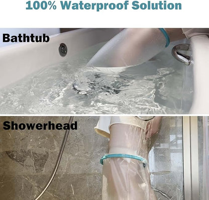 Cast Covers for Shower Leg, Waterproof Cast Cover for Showering, Cast Protector for Shower Adult, Shower Boots for Foot after Surgery, Full Leg, Thigh (Diameter - 7.9") Extra Long