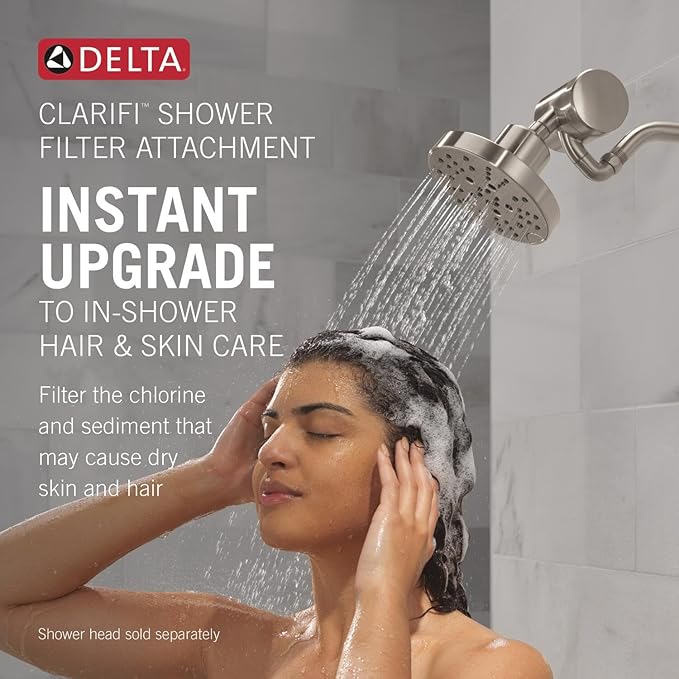 Delta Faucet Clarifi Premium Shower Filter Attachment with Filter, Hard Water Shower Filter, Shower Head Filter, Venetian Bronze 5SF100-RB