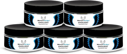 HawkGrips 8oz Massage Emollient, Unscented, Emollient for IASTM and Massage, Soft Tissue Mobilization & Lubrication for Massage Therapy, Shea Butter, Oil Based, Vegan, Cream Alternative, Pack of 5