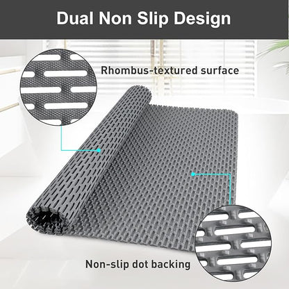 Square Shower Mat: 32"x32" Extra Large Non Slip Shower Mats for Inside Shower, Trimmable PVC Anti Slip Shower Stall Mats, Quick Dry Stand Up Shower Mat for Elderly, Kids