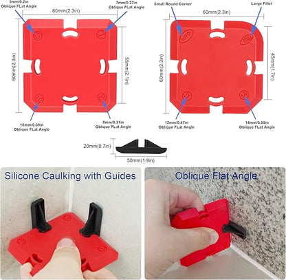 Caulking Tool Kit Silicone Sealant Finishing Tool Set Silicone Profiling Kit Grout Sealing Smoother Caulk Application Tool for Kitchen Bathroom Floor Window Sink Joint Toilet