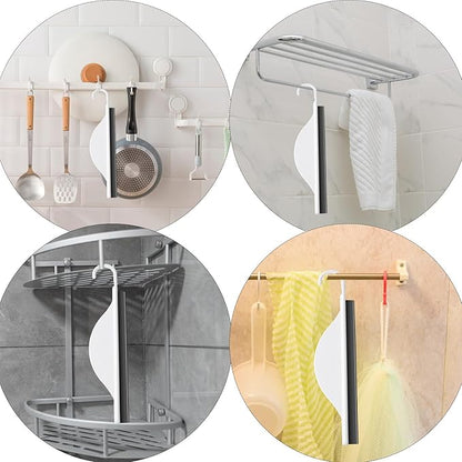 Tiny Bathroom Mirror Shower Squeegee with Hanging Hook, Silicone Kitchen Countertop Small Squeegee, Handy Water Blade Mini Squeegees, Wiper Scraper Cleaner Tool for Cleaning Window Glass Sink Counter