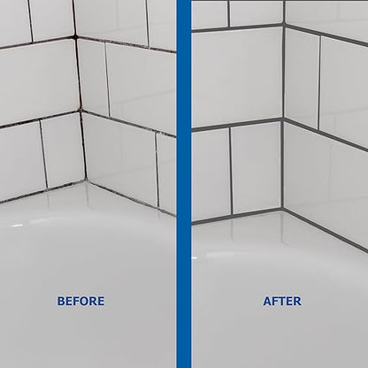 CESTA Tile Grout Repair Kit Squeeze Tube, Fast Drying, Waterproof Tile Grout Paint to Restore & Renew Tile Joints Line for Bathroom, Kitchen, Shower & Floor Tile (Grey, 8.8 oz)
