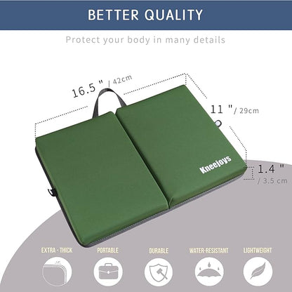 Bath Kneeler - Knee Pads for Women & Men, Baby Bath Kneeler, Garden & Yoga Knee Cushion (Green)