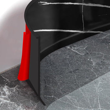 Flexible Baseboard Molding Trim 4 Inch Self-Adhesive Vinyl Wall Base Peel and Stick Cove Base Rubber Wall Baseboard Moulding Trim (200Ft, Black Stone)
