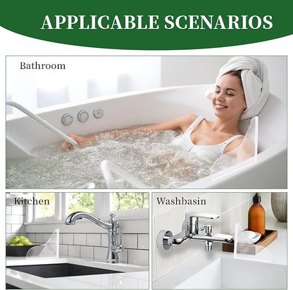 braxan 2 Pcs Splash Guard for Bathtub and Shower, Waterproof Shower Corner Guard to Keep Water in Shower, Easy Installation Bathtub Splash Guard for Bathroom Accessories