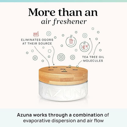 Azuna Air Freshener and Odor Eliminator for Strong Odor Gel 12oz Refill Pouch with Tea Tree Oil | Plant-Based & Long Lasting | Pet, Smoke, Home and Bathroom | Amalfi Breeze | Lasts 60–90 Days