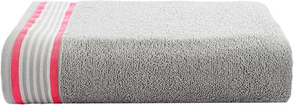 CASA COPENHAGEN He & She 2 Pieces Large Bath Sheet Set- Grey Violet + Dusty Pink, 550 GSM, Designed in Denmark Made of Soft Egyptian Cotton for Bathroom, Kitchen & Shower