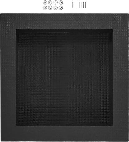 VEVOR Shower Niche,16-Inch Width x 16-Inch Height x 3.5-Inch Depth Single Shelf Organizer,Wall-Inserted Niche Recessed Sealed Protection Modern Soap Storage for Shower Bathroom,Black