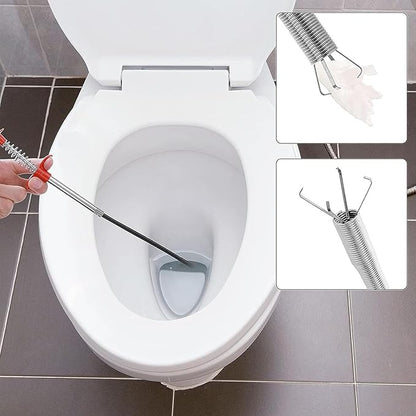 Drain Snake 116 Inch Flexible Claw Grabber Tool with 4 Claws Bendable Hose - Flexible Grabber Claw Pick Up Reacher Tool for Clogged Drains Opener Cleaning