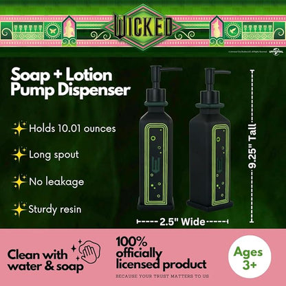 Collectibles Wicked Soap/Lotion/Hand Sanitizer Resin Pump Dispenser, 10.01 Ounces, (Officially Licensed Product) by Franco
