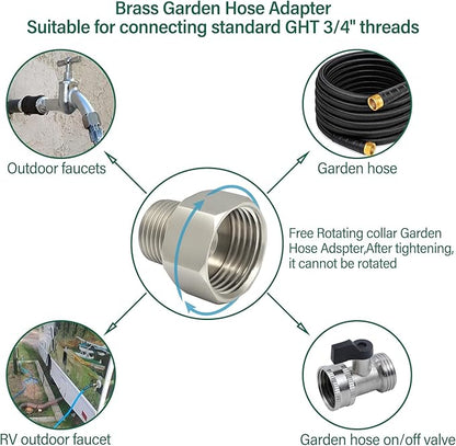 RV Outdoor Shower Head Kit with Garden Hose Fitting and Suction Cup - RV Outside Shower - Easily Installed and Removed On Outside of Camper