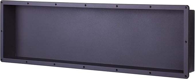 Huge Ready for Tile Waterproof Leak Proof 14" x 50" Bathroom Recessed Shower Niche - Single Bathroom Shelf Organizer Storage for Shampoo & Toiletry Storage - Flush Mount Installation, Black