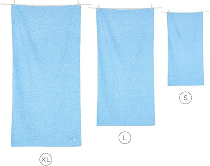 Dock & Bay Quick Drying Towel - for Sports & Gym - Compact, Lightweight - 100% Recycled - Includes Bag - Essential - Lagoon Blue - Extra Large (200x90cm, 78x35)