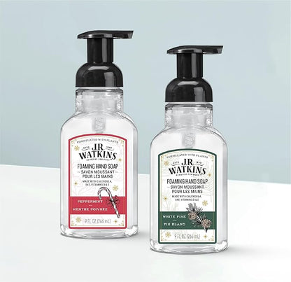J.R. Watkins Foaming Hand Soap with Pump Dispenser, Moisturizing Foam Hand Wash, Alcohol-Free, Cruelty-Free, White Pine, 9 fl oz, 3 Pack