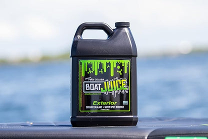 Boat Juice 2in1 Exterior Boat Cleaner & Protectant | Water Spot Remover with SiO2 Ceramic Sealant | Pina Colada Scent | Marine Detailing & Boat Cleaning Supplies, Accessories | Made in USA (1 Gallon)
