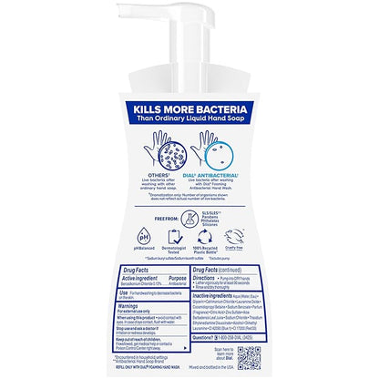 Dial Antibacterial Defense Foaming Hand Soap + Aloe, Spring Water Scent, 7.5 Fl Oz (Pack of 6), Dermatologist-Tested Hand Wash, Gentle on Skin
