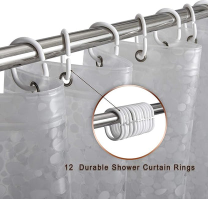 Bostofy Extra Long Shower Curtain Liner, Heavyweight Liner with Magnets and Rust-Proof Metal Grommets, Waterproof Shower Liner for Bathroom, 72' W x 78' H