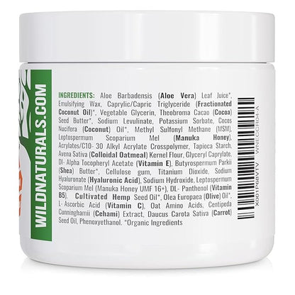 Wild Naturals Eczema & Psoriasis Cream for Dry, Itchy Skin – Eczema Relief for Adults & Kids – Moisturizing Psoriasis Cream with Manuka Honey