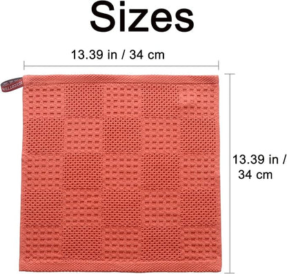 Waffle Weave Cotton Washing Cloth Ultra Soft and Absorbent Washcloths for Bathroom Kitchen and Gym Natural Cotton (6, Grey)