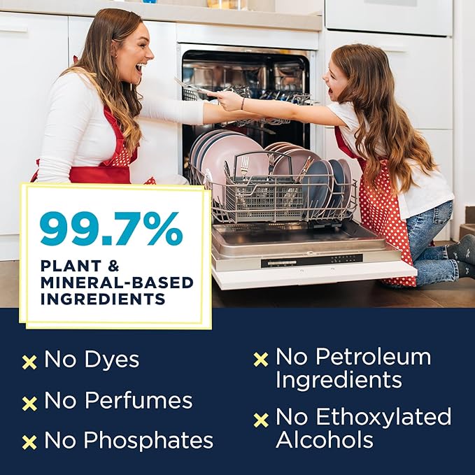 Nature Clean Natural Dishwasher Rinse Aid Liquid with 99.7% Plant-Based Ingredients, Unbelievable Power with No Nasty Chemicals. Dishwasher Drying Agent. Hard Water Stain Remover. 8 oz. (12 pack)
