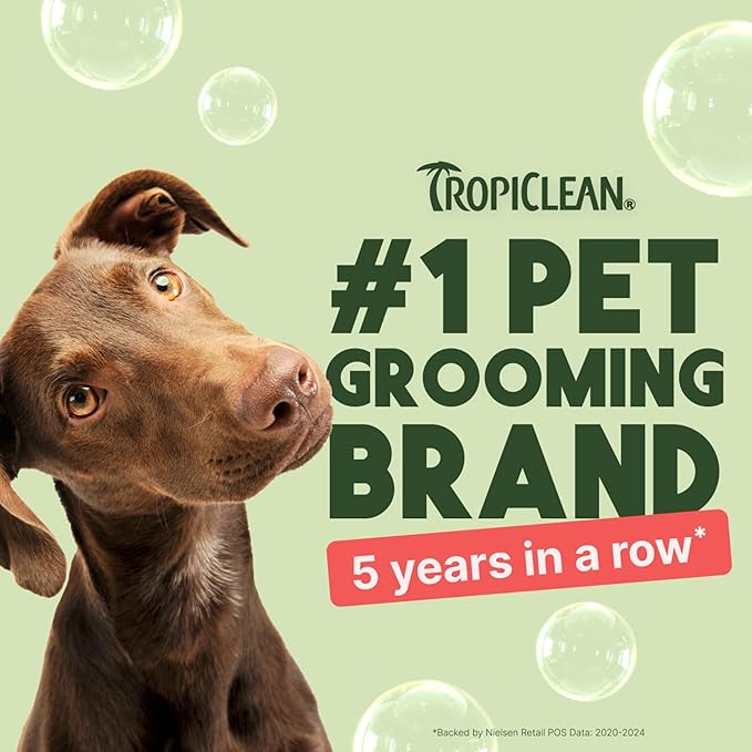 TropiClean Watermelon Refreshing 2-in-1 Cat & Dog Shampoo and Conditioner | Cat & Dog Bath Supplies | 20 oz | Made in The USA