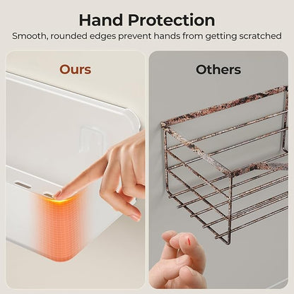 Orimade Shower Caddy 3-Pack, No-Drill Adhesive Shelves for Bathroom, Rustproof ABS Storage Organizer Set, Clear