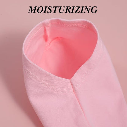 3 Pairs Foot Moisturiser Socks Overnight, Spa Cotton Socks for Foot Cream, Lotion Sock for Moisturising for Dry Feet Care, Moisturising Sock for Cracked Heel Repair Women Men (Pink)