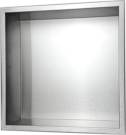 No Tile Needed Shower Niche for Bathroom Storage,Recessed Wall Niche,Shower Shelf,Stainless Steel (Brush, 12 * 12 in)