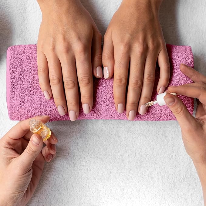 Hand Towels (Pack of 24) Pink Economy Towels Salon Towels - 100% Cotton Spa Towel– 16 x 27 Inches Highly Absorbable, Facial, Gym, Hair Face Towels Bulk
