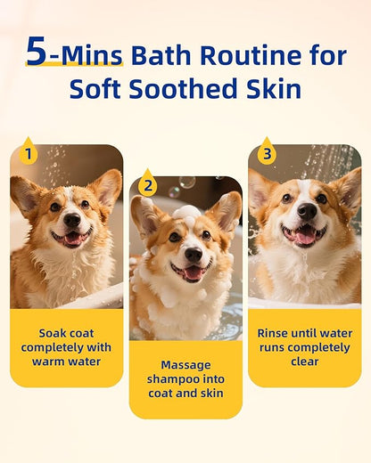 Unipaws Probiotic Dog Shampoo for Short-Haired Coats – Itch Relief, Deodorizing & Hydrating for Healthy, Fresh Skin with Calendula & Oatmeal – EWG Green & White Tea Scent, Made in Korea, 16.9 Fl Oz
