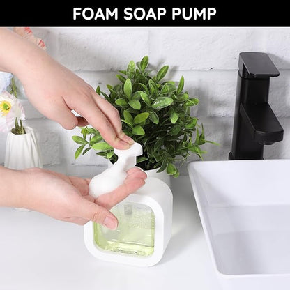 Segbeauty 10.1oz Foam Hand Soap Dispenser for Bathroom, 300ml Foamer Bottle with Pump and Waterproof Labels, 3pcs Foaming Dish Soap Dispenser for Shampoo, White Empty Refillable Plastic Containers