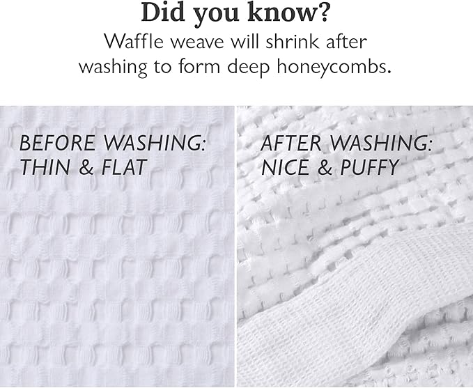 GILDEN TREE Waffle Bath Sheet Quick Dry Towel, Thin Luxury Bath Towels, 40x80 Large Bath Towels 2 Pack Bath Sheets, Modern Style (White)